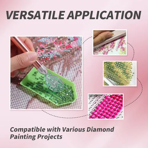 Vista 5 de Juego de 3 ruedas LED de diamantes de imitación para arte, suministros rápidos y eficientes para joyas 5D Nail Arts DIY Herramientas Accesorios