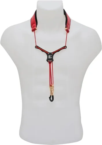 Vista 2 de BG S29YBMSH Correa De Cuello De Saxofón De Cuero Zen - Rojo