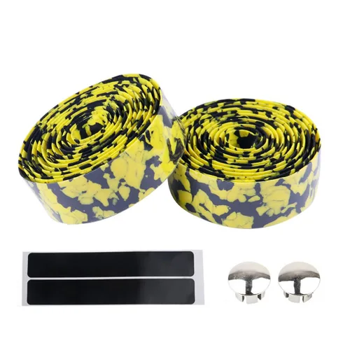 Vista 7 de Cinta de manillar de bicicleta EVA Foam Road Bicycle Handlebar Tape Ciclismo Handle Wraps Negro para bicicleta de carretera 2 rollos