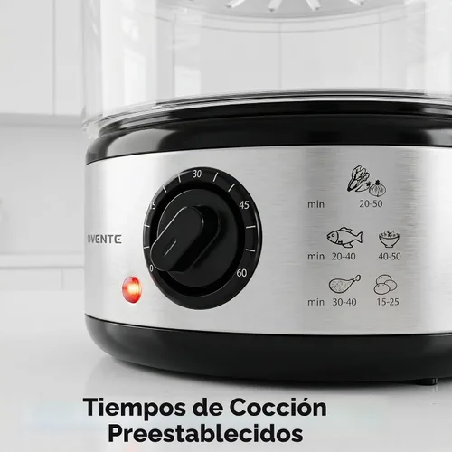 Vista 6 de OVENTE - Vaporizador eléctrico de 2 niveles, acero inoxidable de 5 cuartos