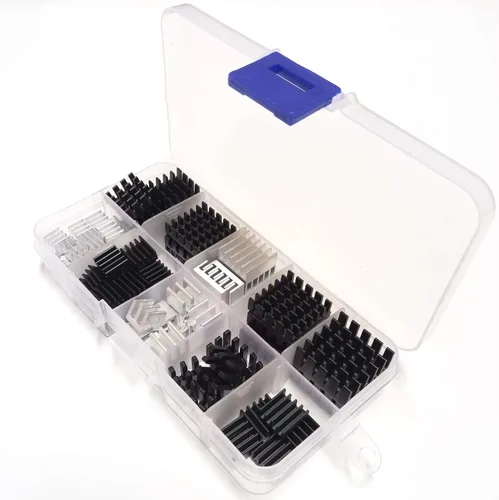 Vista 2 de Easycargo Kit surtido de disipador de calor de 100 piezas para enfriar PC, portátil, PS5, M.2, CPU, GPU, VGA, RAM, VRAM, VRM, IC LED, MOSFET