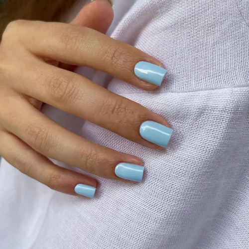 Vista 14 de 48 piezas de uñas postizas a presión color burdeos, uñas falsas en forma de almendra, pegamento para uñas, uñas de longitud media