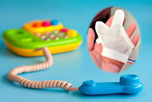 Vista 3 de Deja de chupar el pulgar para niños para chupar el pulgar para detener la succión del pulgar y guantes anti succión de dedos (L)