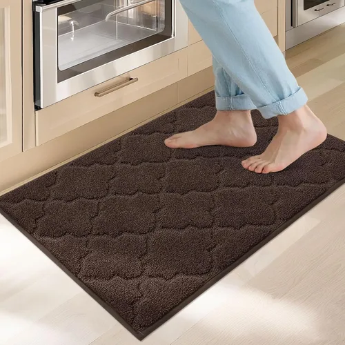 Vista 37 de COSY HOMEER Alfombras suaves de cocina [2 piezas] para el frente del fregadero súper absorbentes, tapetes y tapetes de cocina de 20 x 30 pulgadas/20
