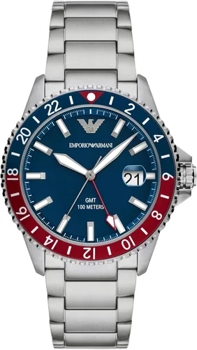 Vista 12 de Emporio Armani World Explorer Dive-Inspired Men's Watch with Stainless Steel, Silicone or Leather Band