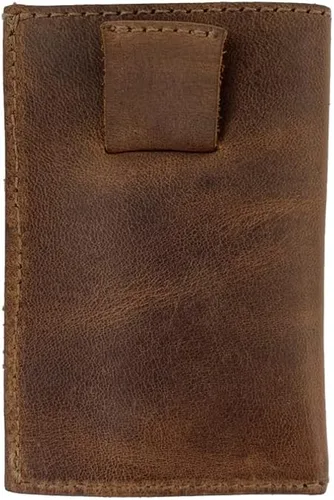 Vista 2 de Hide & Drink, Cartera de cuero suave y funda para tarjetas, hecha a mano, incluye 101 años de garantía (marrón borbon)