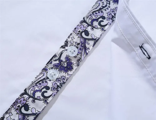 Vista 4 de Jandukar Short Sleeve Dress Shirts for Men Collard Button Up Shirts