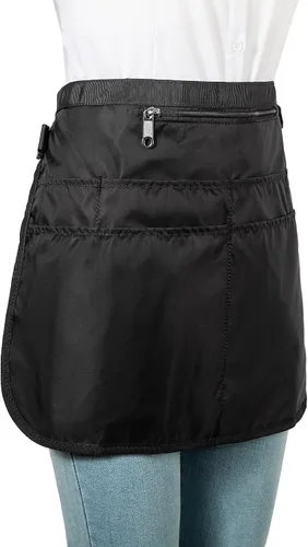 Vista 6 de Delantal de peluquero con 7 bolsillos, impermeable y a prueba de blanqueamiento para hombres y mujeres, delantal de peluquería para cosmetología