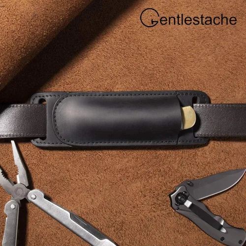 Vista 4 de Gentlestache Fundas de Cuero para Cuchillos para Cinturón, Funda para Cuchillo, Funda para Cuchillo de Bolsillo, Funda de Cuero EDC para Portador
