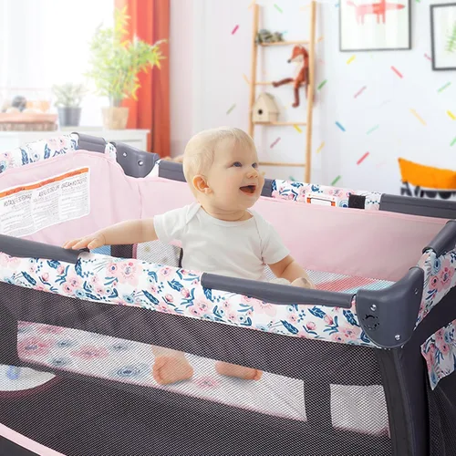 Vista 5 de Baby Trend Deluxe II Nursery Center, Bluebell, 41x47x22 pulgadas (paquete de 1)