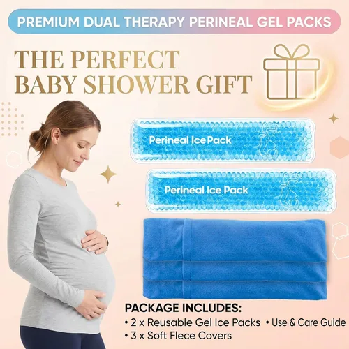 Vista 8 de Bolsas de hielo perineales reutilizables para alivio del dolor posparto y hemorroides, paquete de calor y frío para mujeres después del embarazo, 2