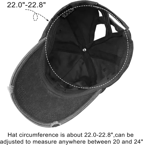 Vista 3 de HGGE Gorra de béisbol ajustable de algodón para mujer, con tiras cruzadas, con moños, para papá