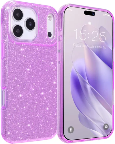 Vista 28 de MILPROX Funda compatible con iPhone 13 (2021), carcasa de gel de goma brillante con purpurina de 3 capas a prueba de golpes para iPhone 13 de 6.1