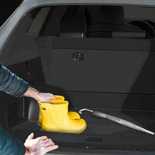 Vista 5 de YITAMOTOR Alfombrilla de carga compatible con Chrysler Pacifica 2017-2025 2026, forro de maletero personalizado negro TPE, alfombrilla de maletero