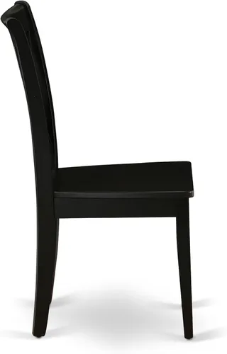 Vista 13 de East West Furniture AMCL3-BCH-W - Juego de mesa de comedor de 3 piezas contiene una mesa de cocina redonda con pedestal y 2 sillas de comedor, 36 x