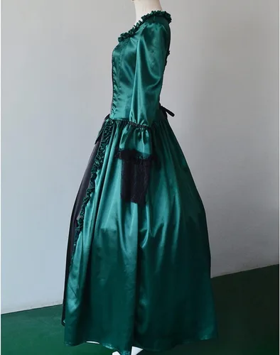 Vista 6 de Vestido gótico vestidos florales vestidos de cuello cuadrado vestidos impresos invierno bola mujeres retro otoño vestido de mujer