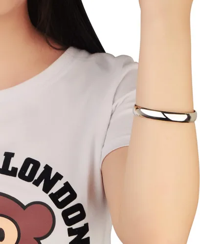 Vista 7 de Minimalism - Pulsera de plata de ley 925 de ancho de 7 a 0.315in de diámetro, 60 a 2.559in, color liso, liso, joyería fina, regalos, Circonita cúbica