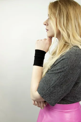 Vista 5 de Pulsera de tela elástica de algodón olvidado