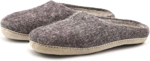 Vista 3 de Pantuflas tipo mule para hombre de lana merino de fieltro 'Astoria