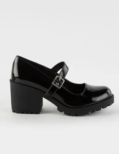 Vista 2 de Zapatos Mary Jane para mujer tacones de bloque bajo punta redonda cerrada