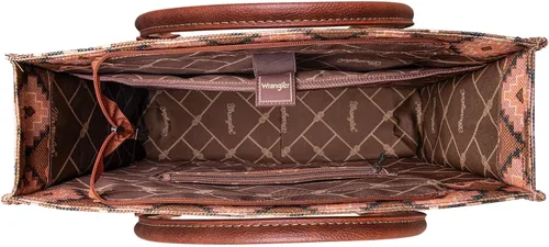 Vista 5 de Wrangler - Cartera para tarjetas de crédito para mujer, estilo bohemio, azteca, con bolsillo con cremallera