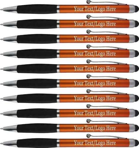 Vista 10 de SyPen Bolígrafos personalizados con nombre o logotipo, paquete de 300 bolígrafos personalizados para negocios, combo de bolígrafo y lápiz óptico