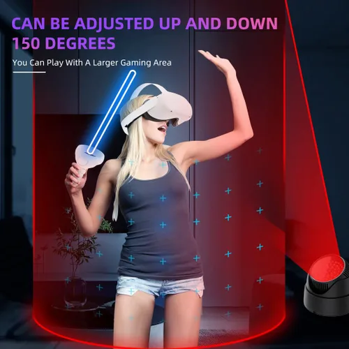 Vista 3 de Ir Light for Quest 2, WATAHEL IR Illuminator Infrared Light for Oculus Quest 2 Accessories with Power Adapter, Enhance Hand Tracking Sensitivity in