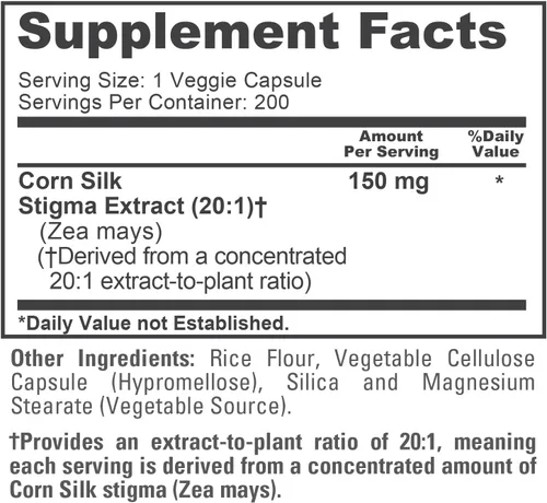 Vista 4 de NusaPure Cápsulas de seda de maíz, 150 mg, 200 cápsulas vegetales (sin OMG, veganas)