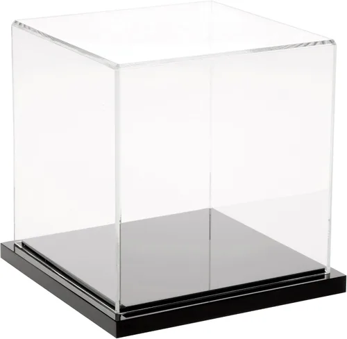 Vista 3 de Plymor Vitrina de acrílico transparente sin base, 5" x 5" x 5