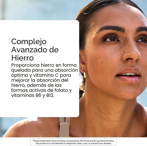 Vista 5 de THORNE - Complejo de hierro avanzado (anteriormente Ferrasorb) - Fórmula completa de apoyo sanguíneo* - Hierro elemental, ácido fólico, vitaminas B