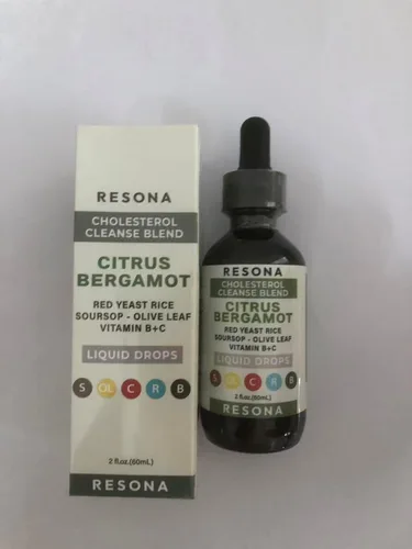 Vista 9 de RESONA Gotas de arroz de levadura roja, mezcla de apoyo de colesterol de alta absorción con bergamota cítrica, hoja de olivo y guanábana - Natural