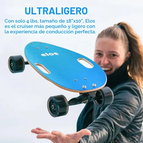 Vista 4 de Elos Mini Cruiser Skateboards Regalos para adolescentes, hombres, principiantes, adultos, niños - Ligero, portátil y duradero de madera para Negro