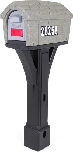 Vista 16 de Simplay3 USPS T4 - Cubierta para buzón y poste XL con construcción duradera de doble pared, diseño resistente a la intemperie, color negro