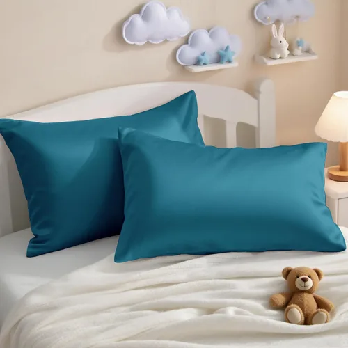 Vista 19 de NTBAY Juego de 2 fundas de almohada de algodón egipcio para niños pequeños, fundas de almohada de viaje de algodón de 500 hilos de 13 x 18 pulgadas