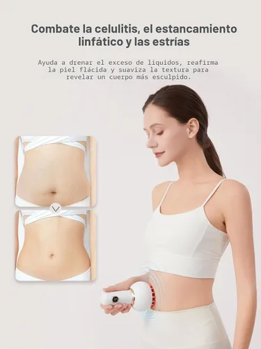 Vista 2 de Masajeador de drenaje linfático y herramienta de masaje anticelulitis, reduce las estrías y la celulitis, para piernas, brazos y vientre, máquina
