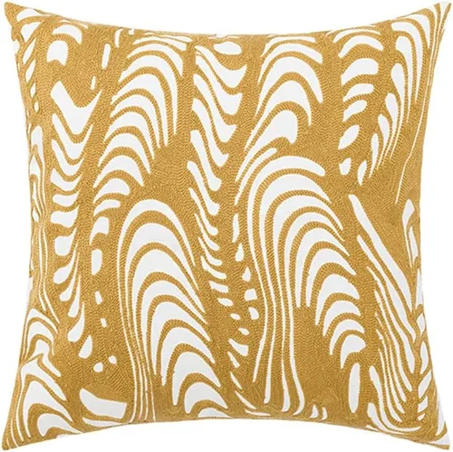 Vista 5 de vctops Funda de almohada decorativa de lino con bordado floral bohemio para sofá, cama (margarita, 18 x 18 pulgadas)