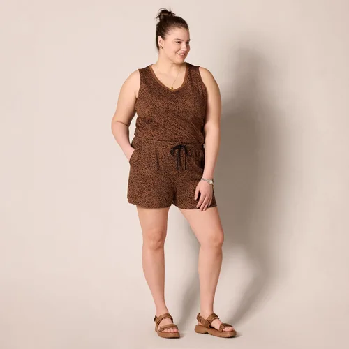 Vista 6 de Tienda Essentials Studio - Enterizo de tela de toalla con vellón para mujer
