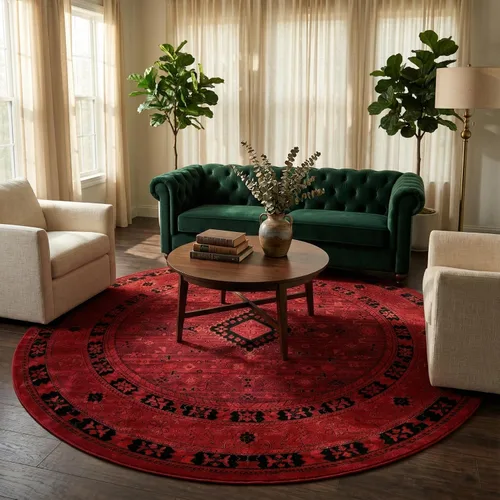 Vista 16 de Unique Loom Tekke Collection - Alfombra de área Sheibani (2' 2" x 3' 1", rectangular, rojo/negro)