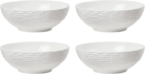 Vista 7 de Lenox Wicker Creek - Juego de 4 platos decorativos, 4.28 pulgadas, color blanco