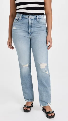 Vista 2 de MOTHER Jeans Rider Skimp de talle alto para mujer, Negro