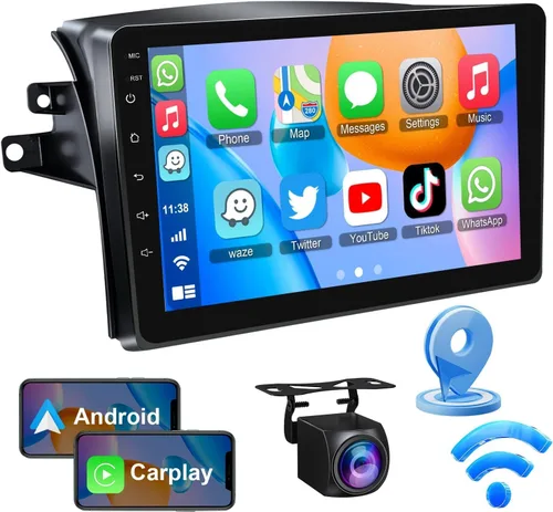 Vista 9 de Radio estéreo de coche 4G+64G para Toyota RAV4 2007-2012, Carplay inalámbrico y Android Auto con Android 13 compatible con Bluetooth/Control
