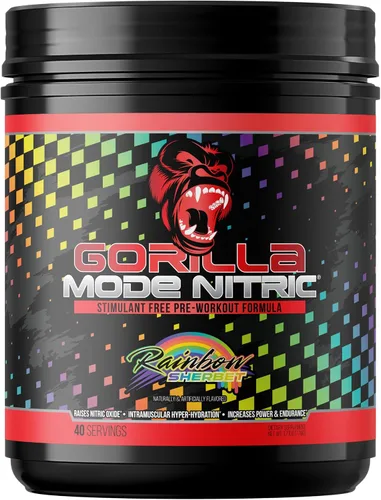 Vista 9 de Gorilla Mode Nitric mejorado sin estimulantes antes del entrenamiento – Mejor sabor y más eficaz sin estimulantes antes del entrenamiento/bomba