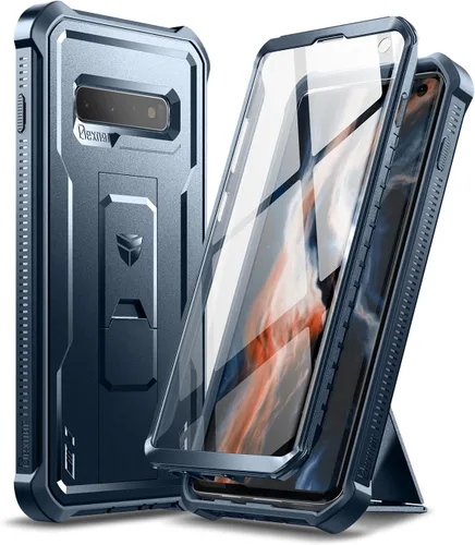Vista 12 de Dexnor Funda para Samsung Galaxy S10, [Protector de Pantalla y Soporte Integrados] Protección de Grado Militar de Servicio Pesado a Prueba de Golpes