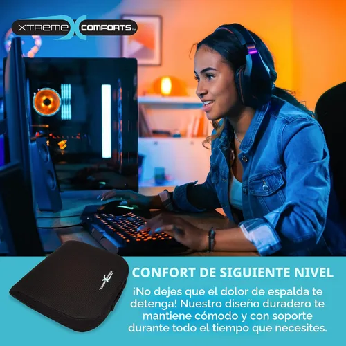 Vista 8 de Xtreme Comforts Cojines de asiento Cojines de silla de oficina para escritorio, automóvil, silla de ruedas Cojín ergonómico de espuma