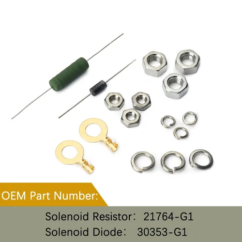 Vista 5 de Relé solenoide de servicio continuo de la serie #70 de 36 voltios con kit de resistencia y diodos compatible con carrito de golf EZGO, 4 terminales
