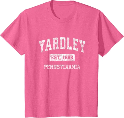 Vista 53 de Yardley Pennsylvania PA - Camiseta de manga corta, diseño deportivo