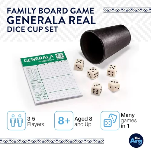 Vista 2 de Juegos de mesa - Generala Real Juego de dados - Juegos para amigos y familiares Regalos de cumpleaños para mujeres - Regalos para hombres