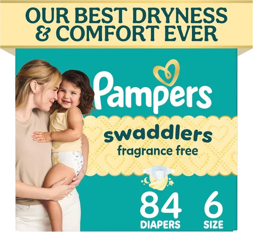 Vista 32 de Pampers Pañales Swaddlers, talla 4 (15-34 libras), 150 unidades, sin fragancia, hipoalergénicos, absorbentes, recomendados por pediatras, seguros
