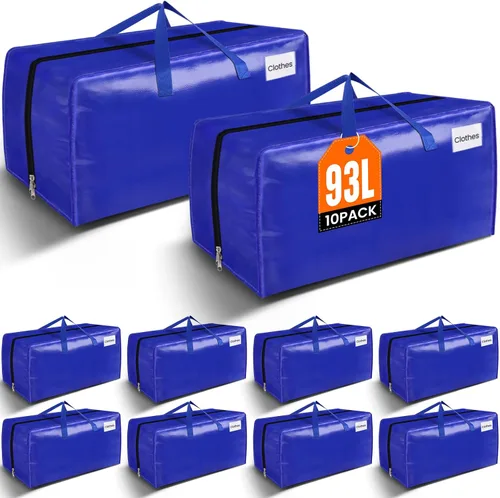 Vista 11 de BlissTotes Bolsas de mudanza, suministros de mudanza resistentes y bolsas de almacenamiento, bolsas de embalaje extragrandes, cajas con bolsillos