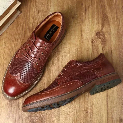 Vista 6 de Zapatos de vestir Oxford casuales con cordones para hombre
